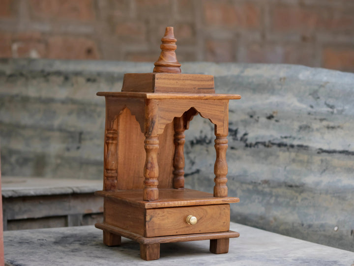 Small Wooden Square Legs Temple