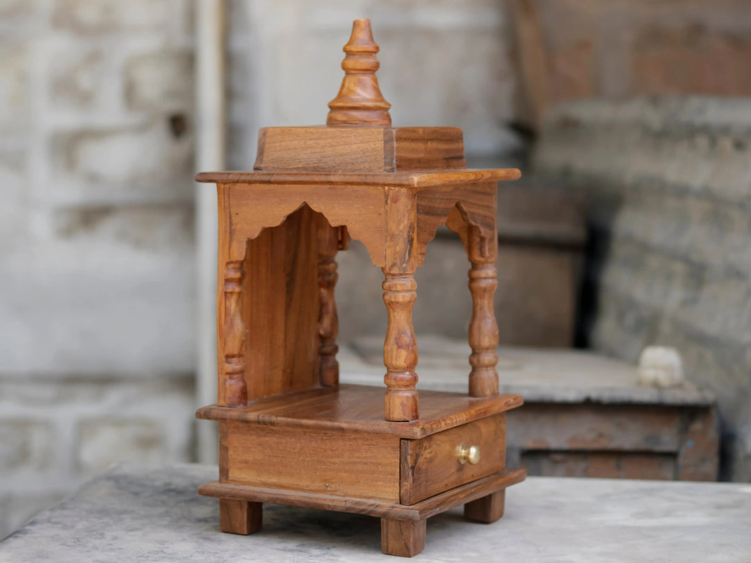 Small Wooden Square Legs Temple