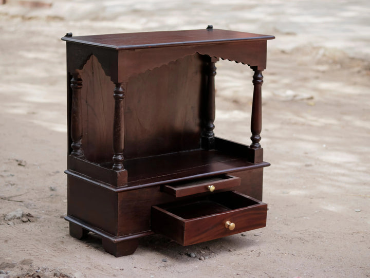 Single Drawer Wooden Temple for Home