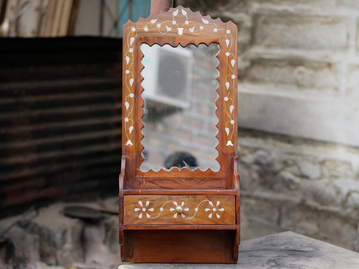 Livia Solid Wood Wall Mirror — view 1