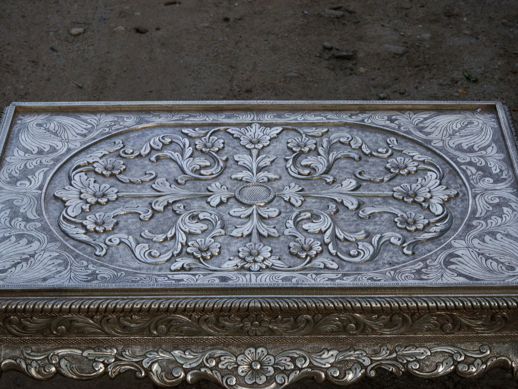 Hazel Carved White Coffee Table — view 14