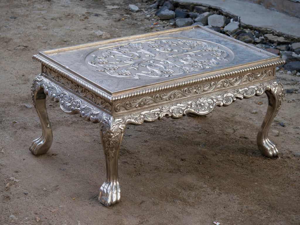 Hazel Carved White Coffee Table — view 13