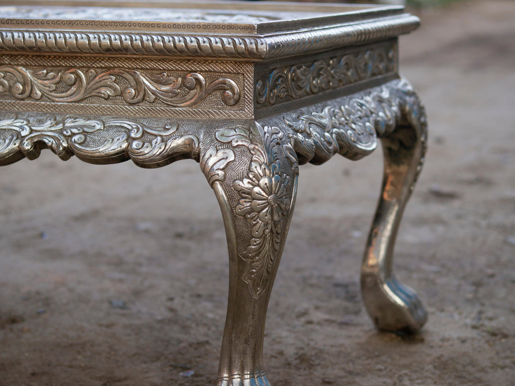 Hazel Carved White Coffee Table — view 11