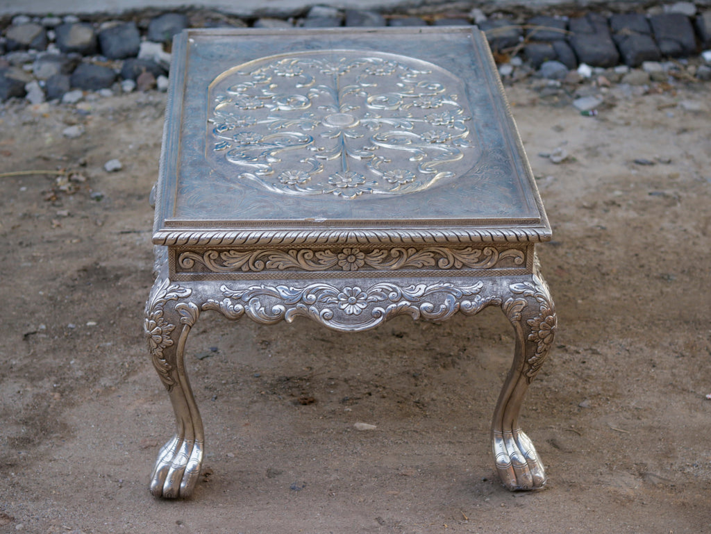 Hazel Carved White Coffee Table — view 9