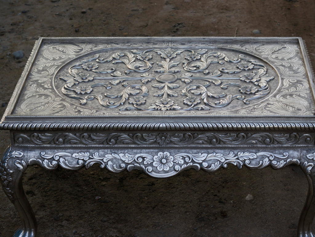 Hazel Carved White Coffee Table — view 6