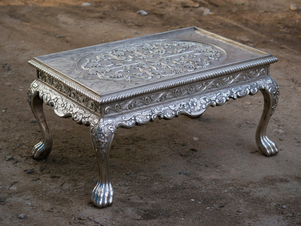 Hazel Carved White Coffee Table — view 1