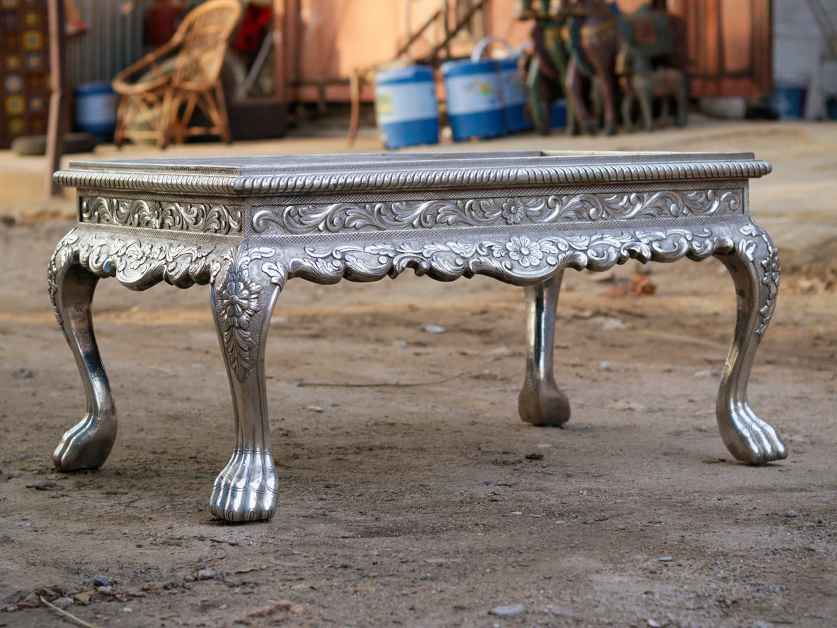 Hazel Carved White Coffee Table — view 4