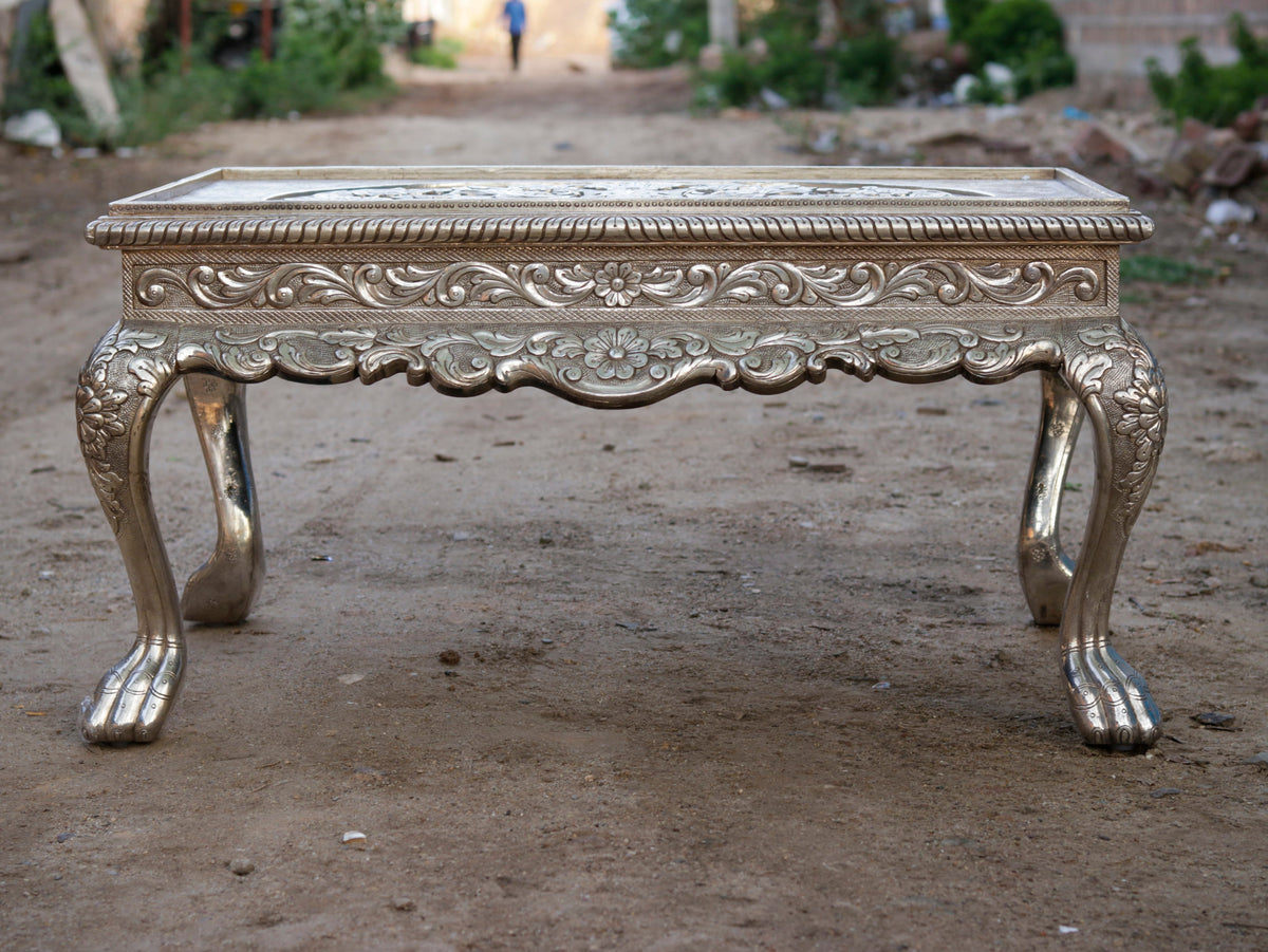 Hazel Carved White Coffee Table — view 2