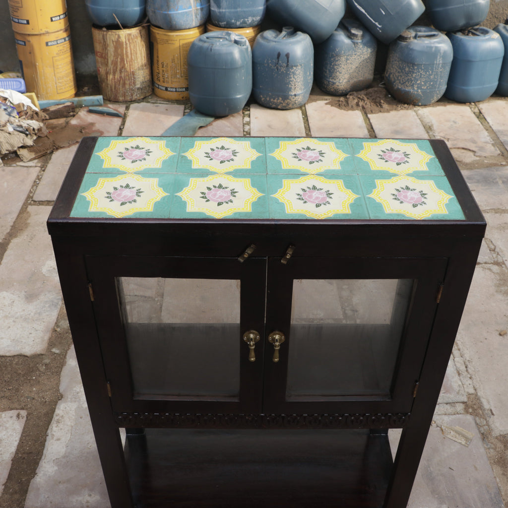 Aurelia Floral Tiled Accent Table — view 3