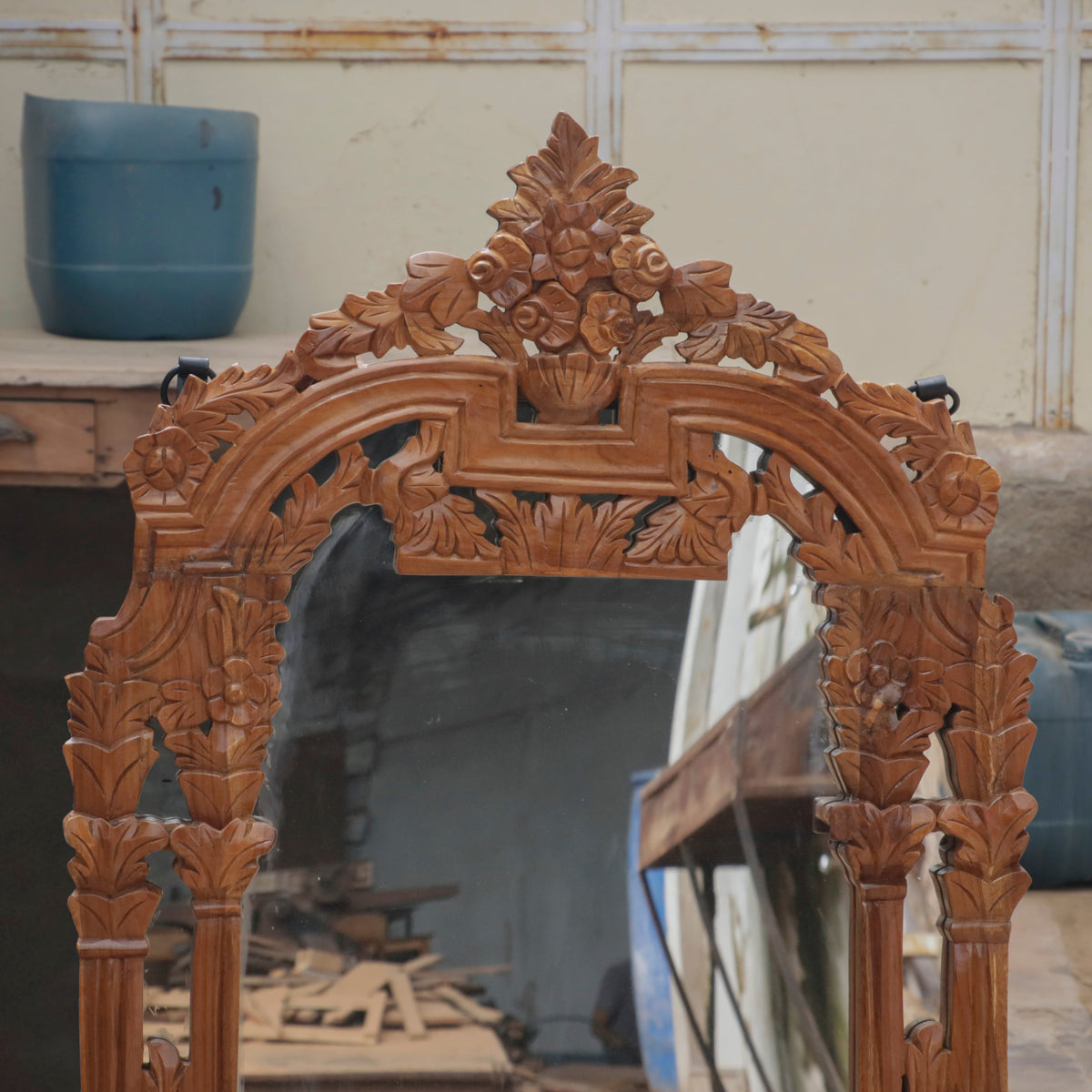 Lumi Carved Wall Mirror — view 3