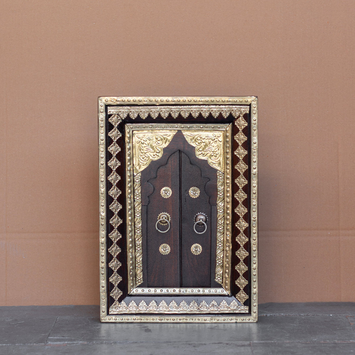 Calista Brass Detail Arched Wall Panel — view 2
