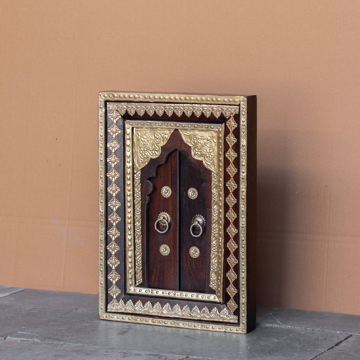 Calista Brass Detail Arched Wall Panel — view 1