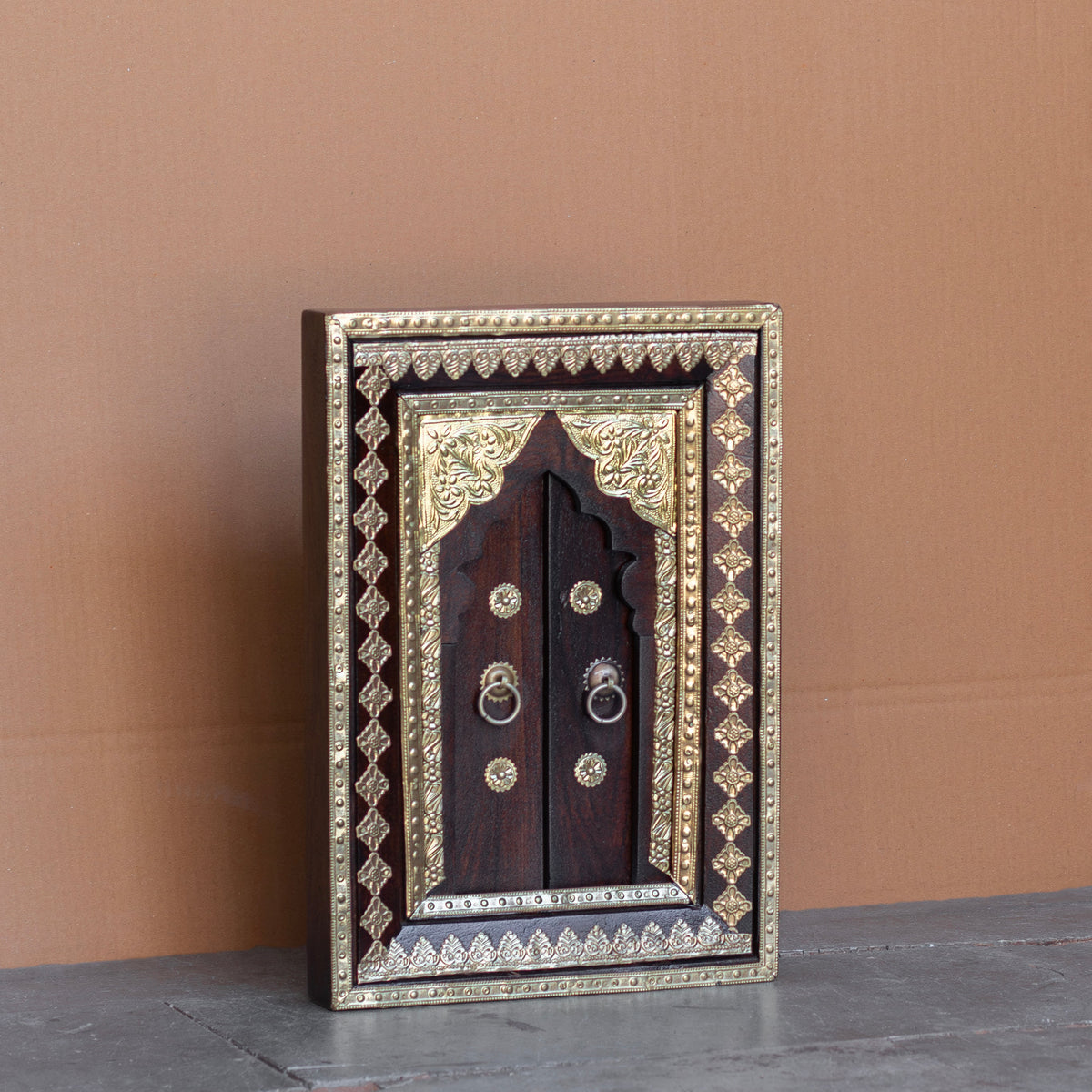 Calista Brass Detail Arched Wall Panel — view 3