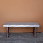 Arden Geometric Inlay Dining Table — view 1