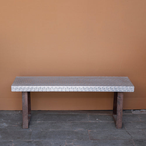 Arden Geometric Inlay Dining Table — view 1
