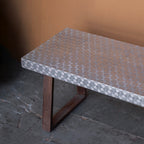 Arden Geometric Inlay Dining Table — view 2
