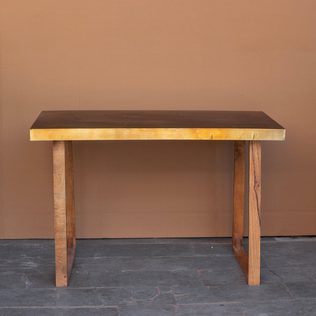 Aurelia Brass Finish Console Table — view 2