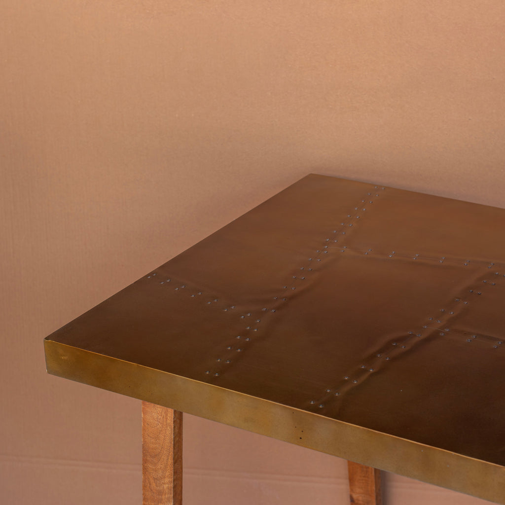 Aurelia Brass Finish Console Table — view 3