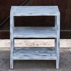 Mirabel Distressed White Engineered Wood Side Table — view 3
