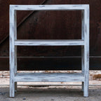 Mirabel Distressed White Engineered Wood Side Table — view 4