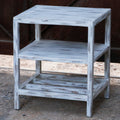Mirabel Distressed White Engineered Wood Side Table — view 1
