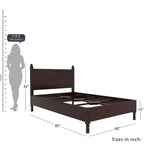 Charming Solid wood American Single Bed (Acacia wood) Bed