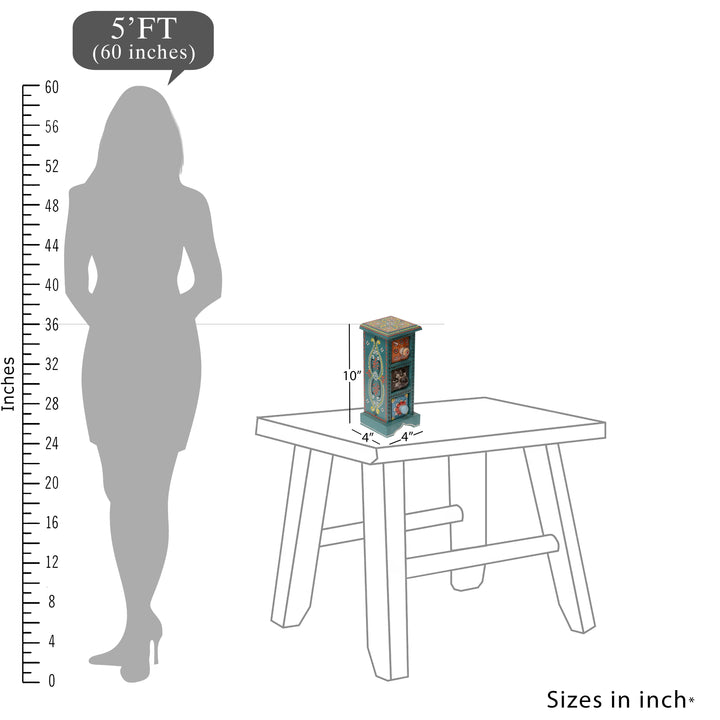 Teal Miniature Organizer Desk Organizer