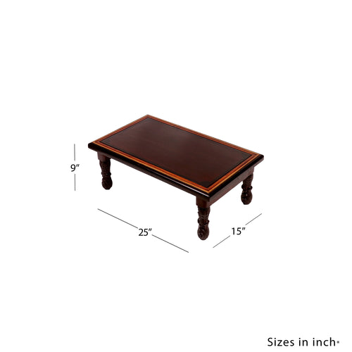 Astrid Carved Folding Bajot Table — view 2