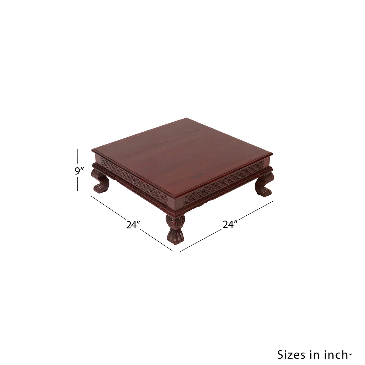 Zelia Carved Bajot Table — view 2