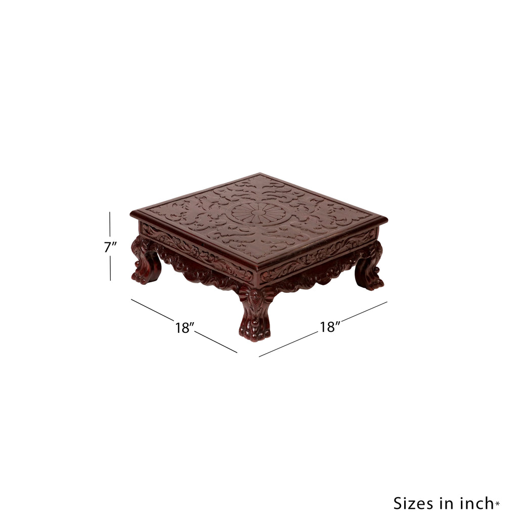Wren Carved Bajot Table — view 2