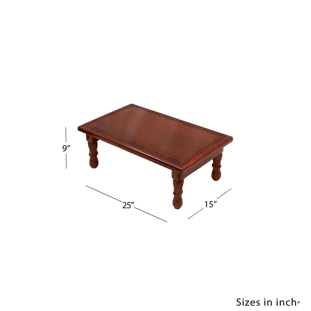 Liora Carved Folding Bajot Table — view 2