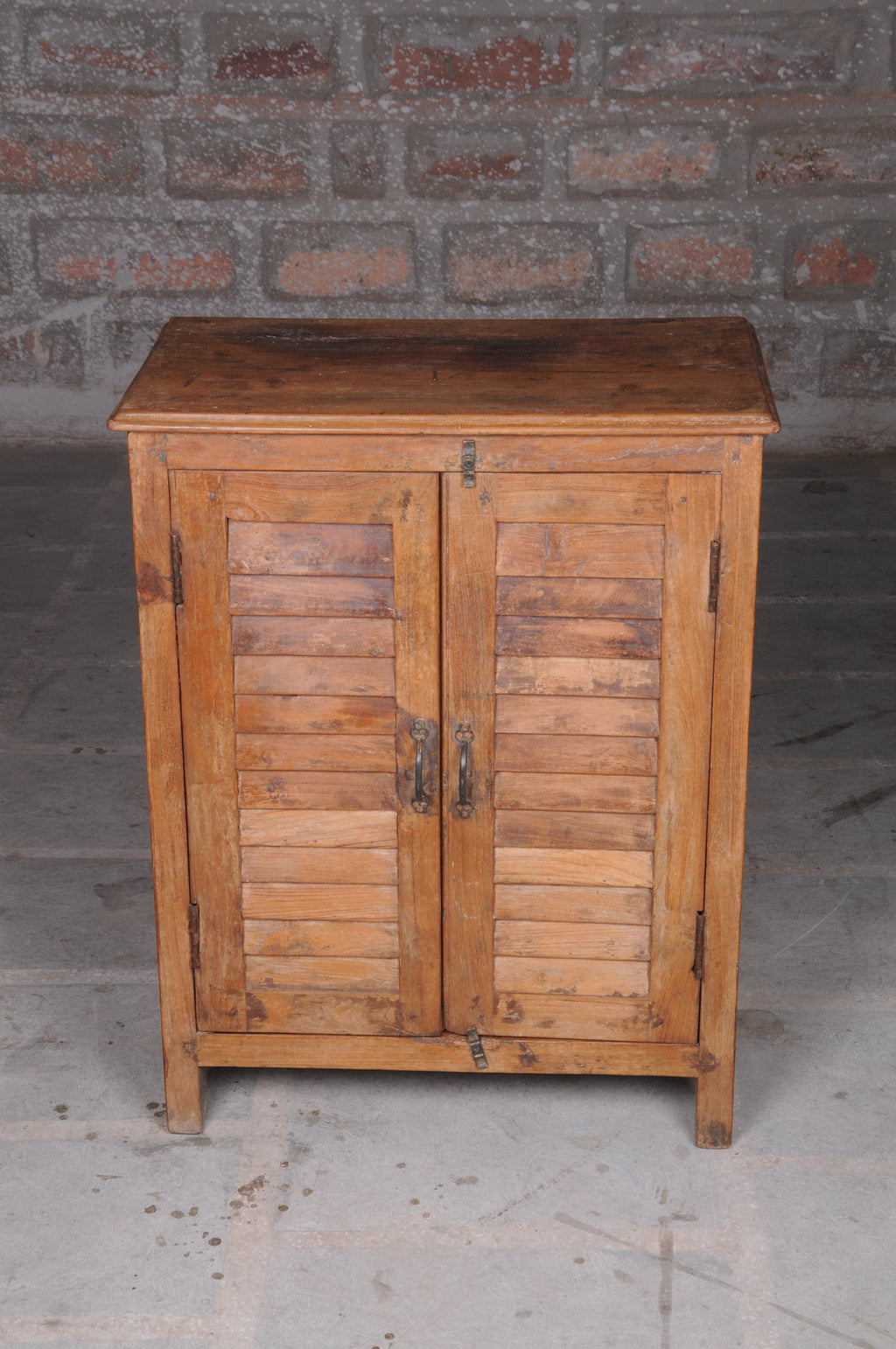Jolie Slatted Rustic Storage Cabinet — view 2