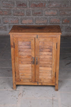 Jolie Slatted Rustic Storage Cabinet — view 2
