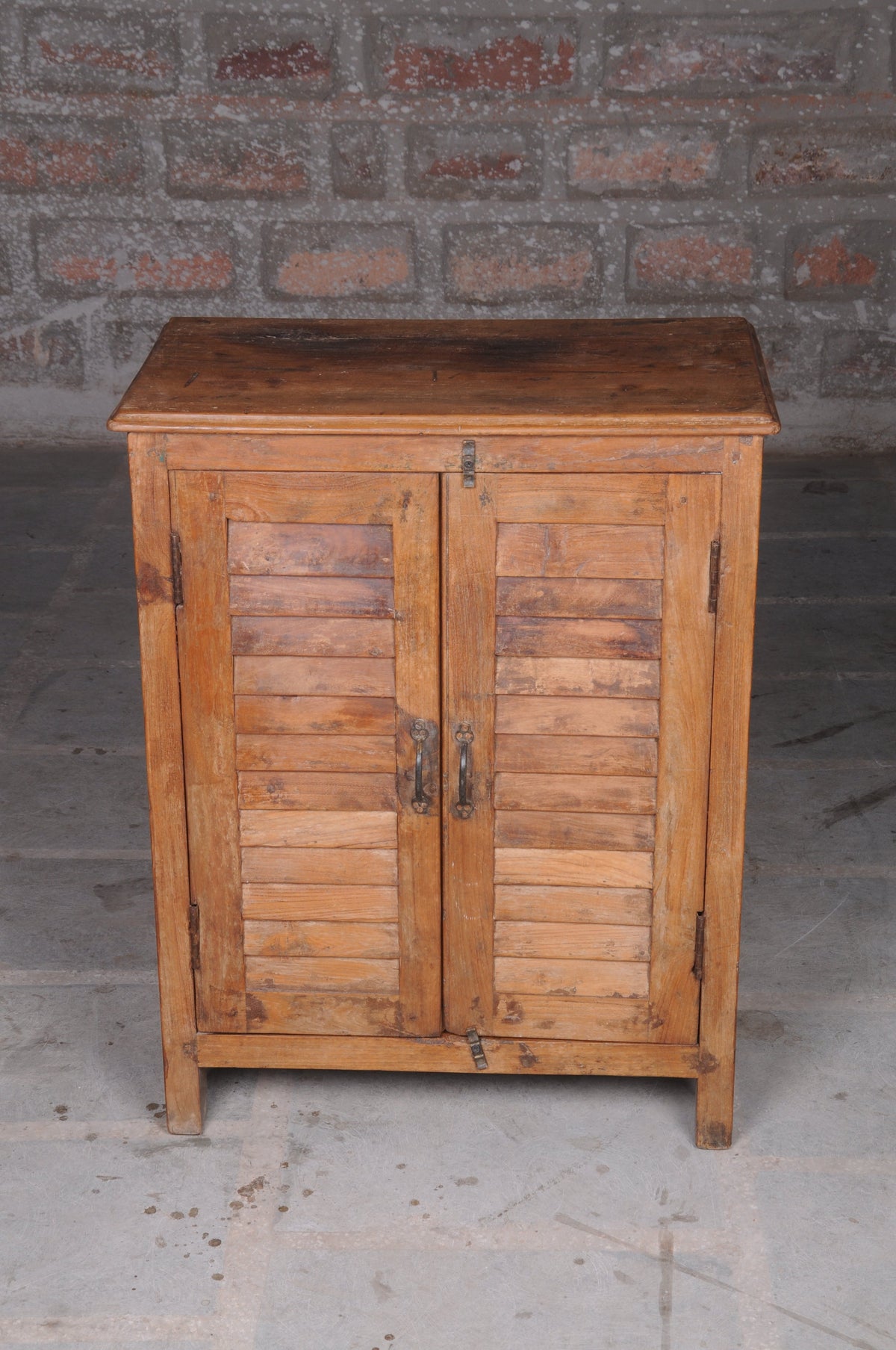 Jolie Slatted Rustic Storage Cabinet — view 2