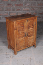 Jolie Slatted Rustic Storage Cabinet — view 1
