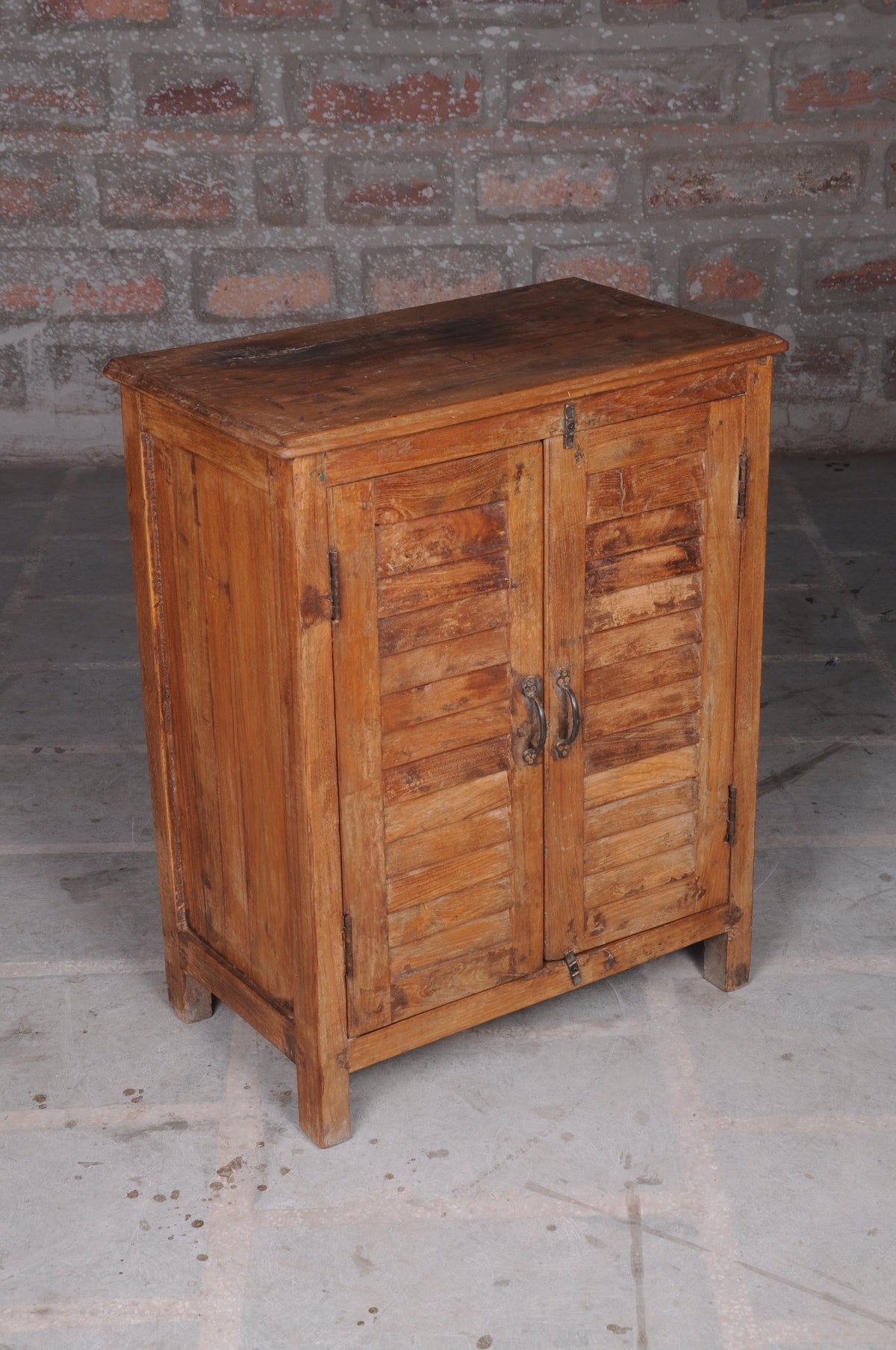 Jolie Slatted Rustic Storage Cabinet — view 1