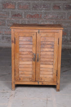 Jolie Slatted Rustic Storage Cabinet — view 3