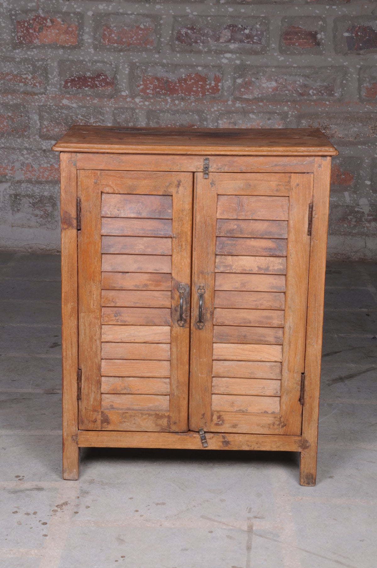 Jolie Slatted Rustic Storage Cabinet — view 3