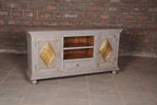 Isola Distressed Gold Storage Cabinet — view 1