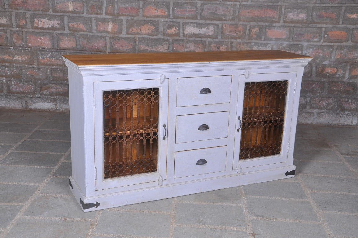 Iris White Storage Cabinet — view 1