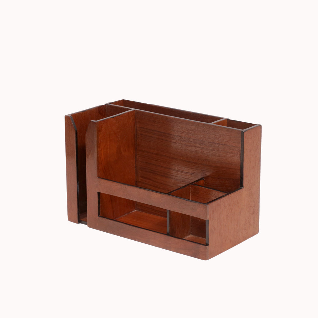 Arden Solid Wood Contoured Desk Organizer - Natural - product image 4