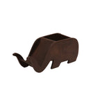 Indra Solid Wood Elephant Pen and Phone Holder - Dark - product image 1