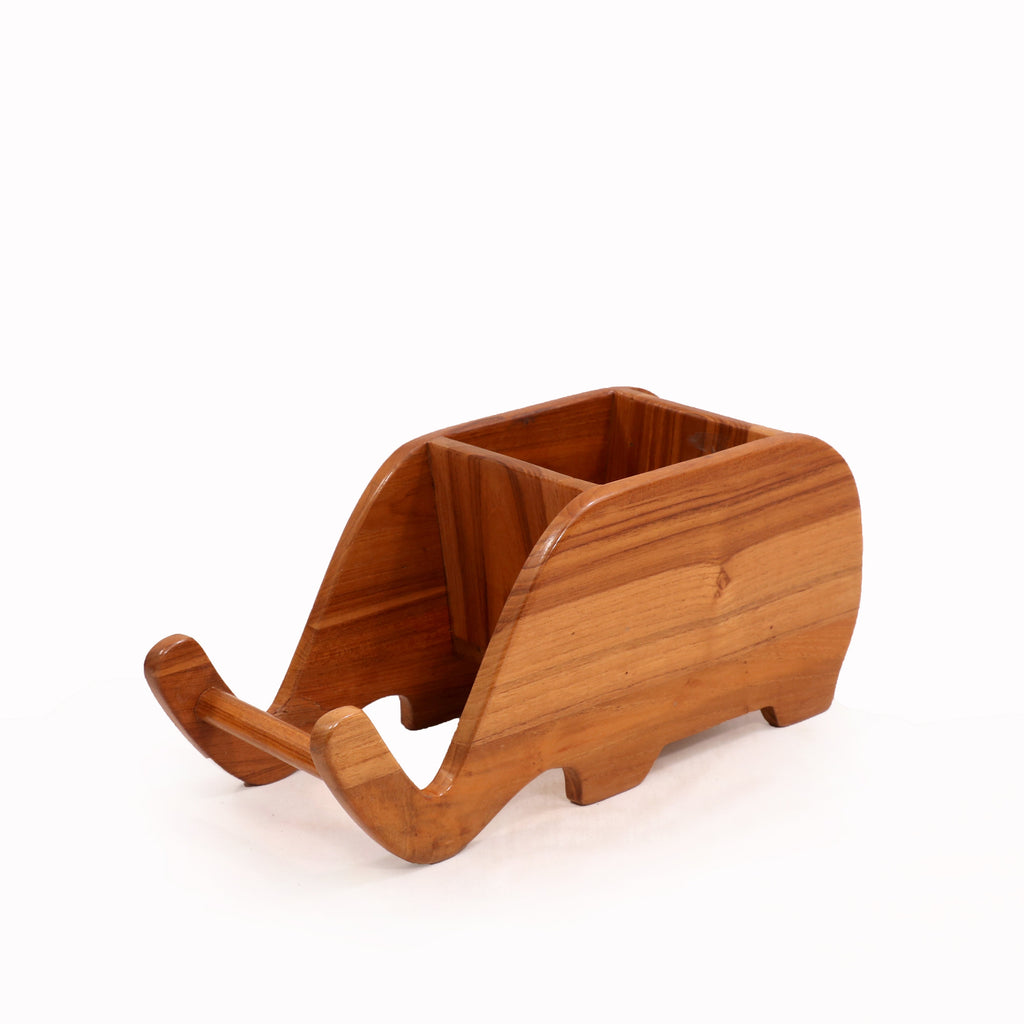 Gaja Solid Wood Elephant Desk Organizer - product image 3