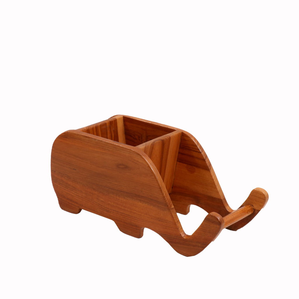 Gaja Solid Wood Elephant Desk Organizer - product image 6