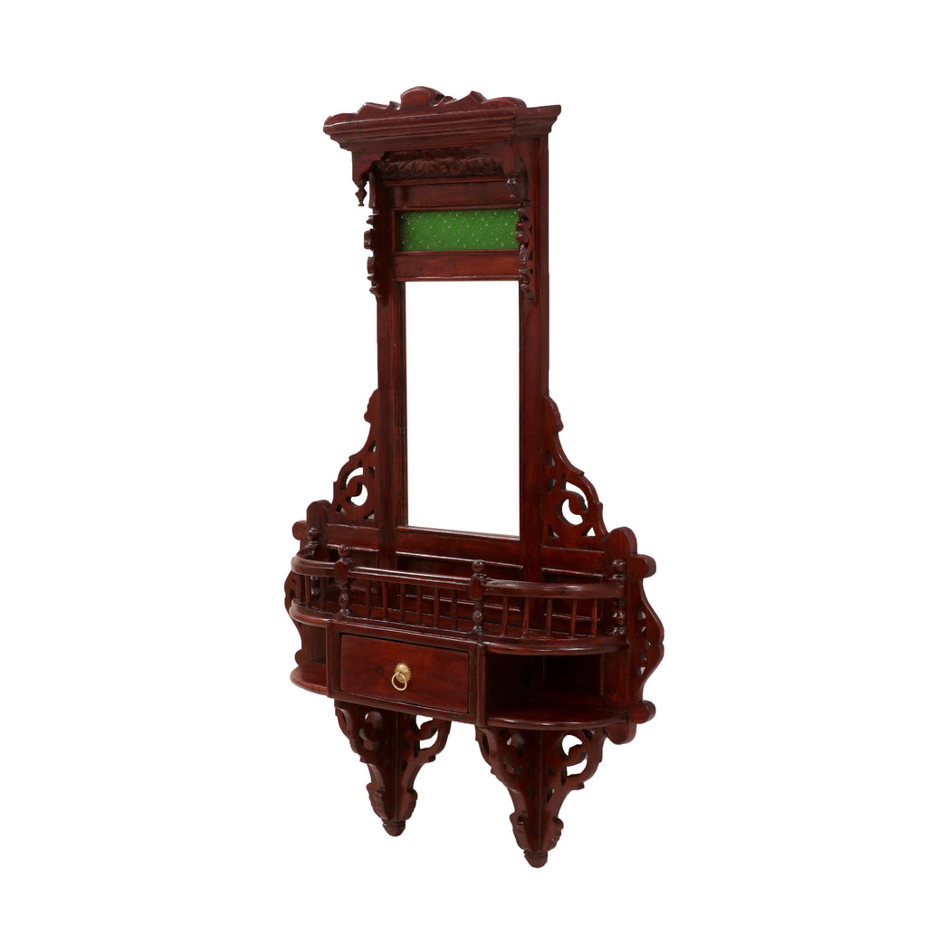 Ilana Carved Vintage Wall Mirror — view 1