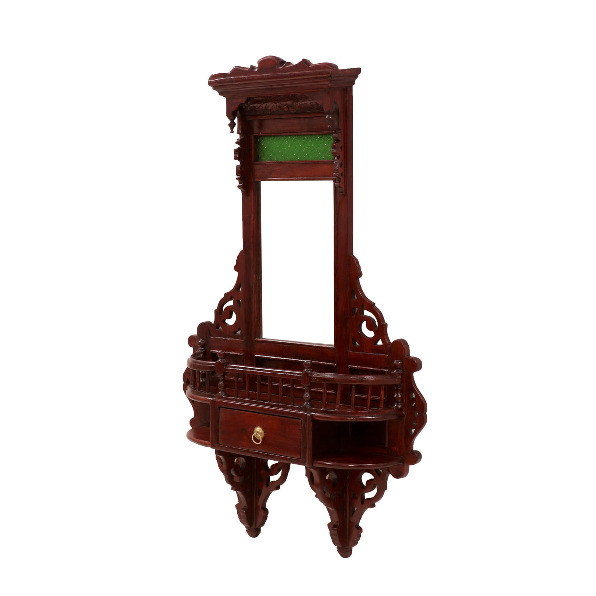 Ilana Carved Vintage Wall Mirror — view 1