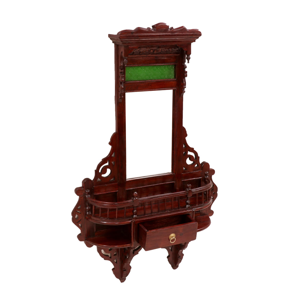 Ilana Carved Vintage Wall Mirror — view 4