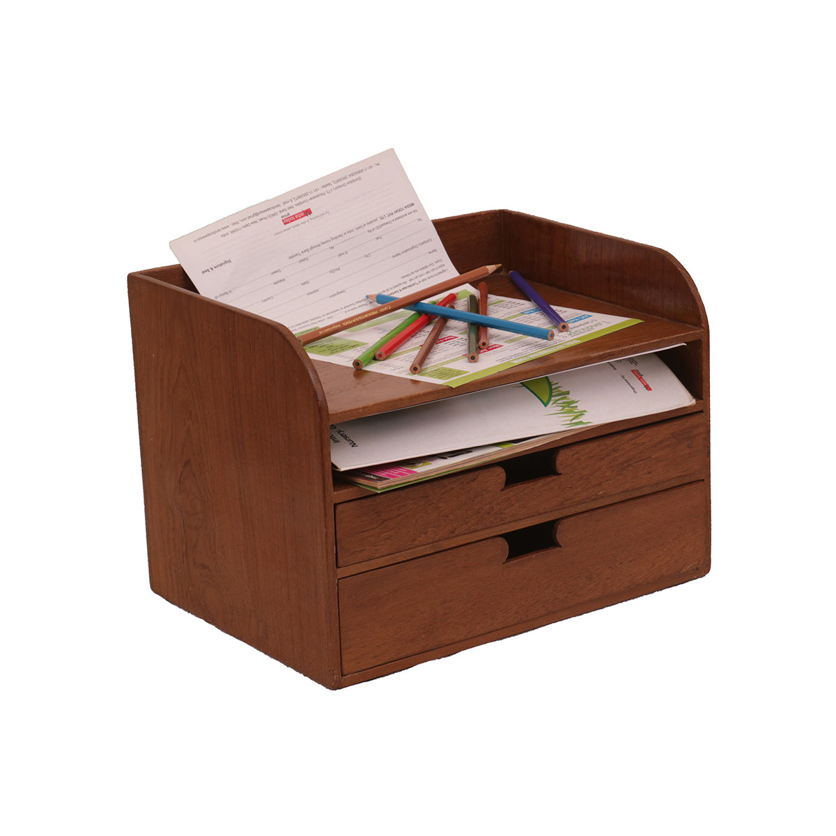Alden Solid Wood Desk Organizer - Natural - product image 1