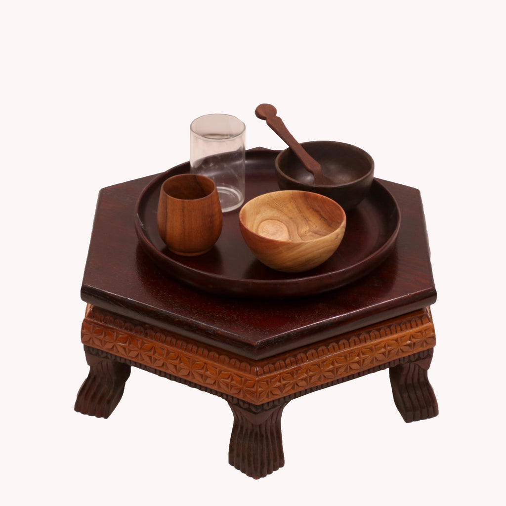 Rowan Floral Hexagonal Bajot Table — view 1