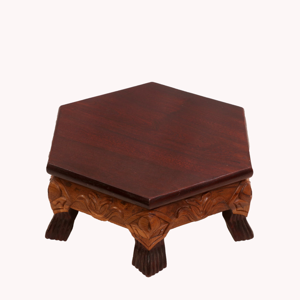 Alma Hexagonal Rustic Bajot Table — view 4